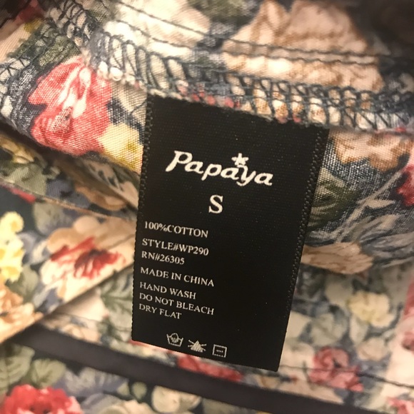 Papaya Floral Shorts Size Small FREE SHIP - Picture 4 of 4